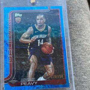 Topps Pelicans Card with Black and White Details rare 19/150 Micah Peavy